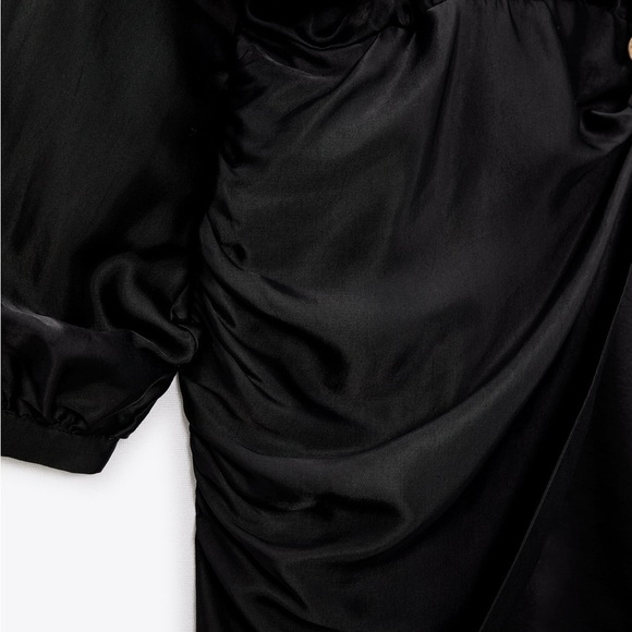NWT ZARA SATIN EFFECT WRAP DRESS - Picture 2 of 5